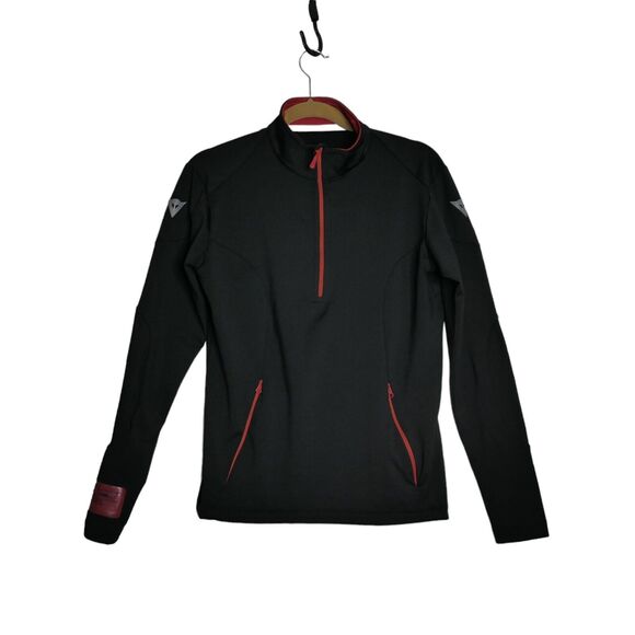 Dainese Sz L Unisex Athletic Jacket 1/2 Zip Black Heat Layer Protection Ski EUC - Picture 1 of 11